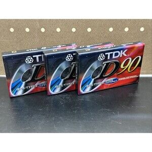 TDK High Output HO 60/90 Minute Audio Cassette Blank Tapes Lot of 3 New Sealed